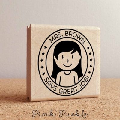 My latest obsession on Etsy is these adorable custom teacher stamps. Available in self inking and perfect teacher gift for birthday, Christmas, Teacher Appreciation Week or End of Year gift. Explore fun designs and cool grading stamps to help motivate students! #teacherlife #teacherhack #coolteacher #teachergift #roommomrescue