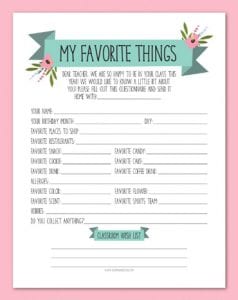 Printables | Room Mom Rescue