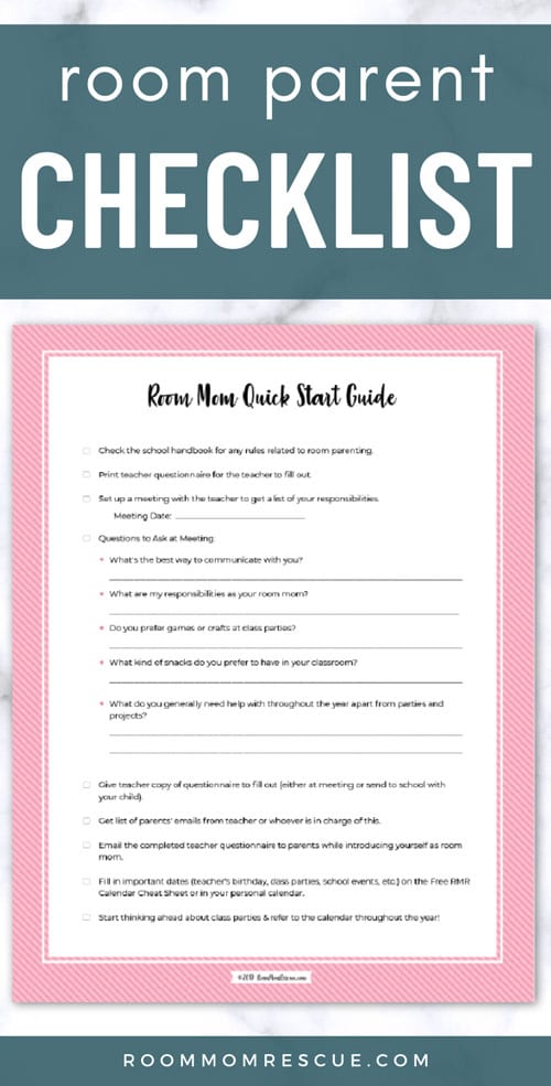 Room Parent Checklist 