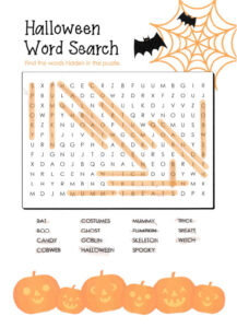 Free Printable Halloween Word Search for 2nd, 3rd & 4th Graders | Room ...