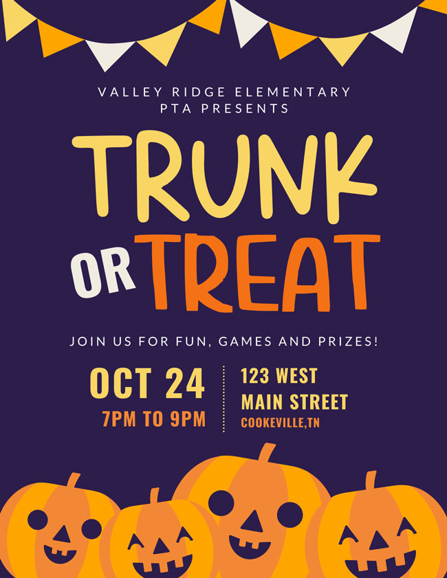 Free Printable Trunk Or Treat Flyer Template Printable Templates
