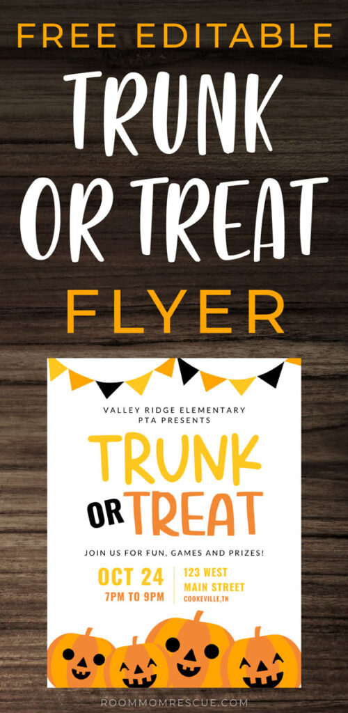Free Trunk Or Treat Flyer Template