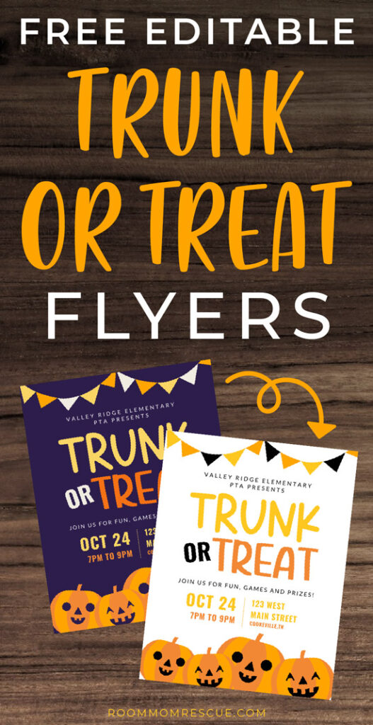 Free Printable Trunk Or Treat Flyer Template