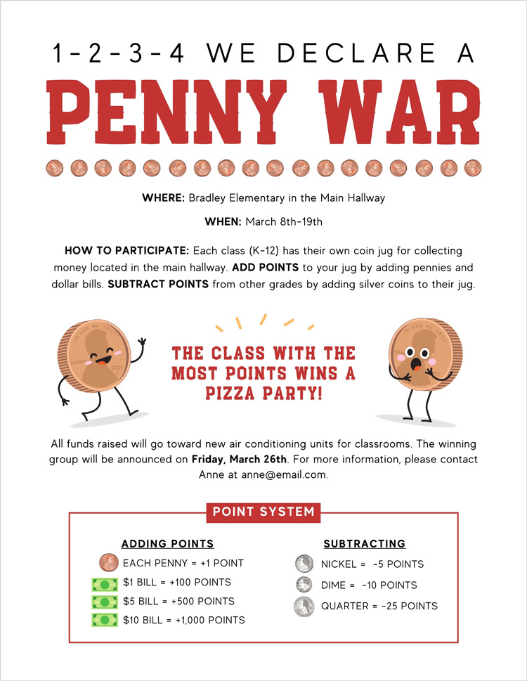 Penny War Flyer Template Free