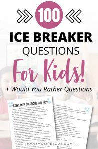 100 Fun Icebreaker Questions for Kids | Room Mom Rescue