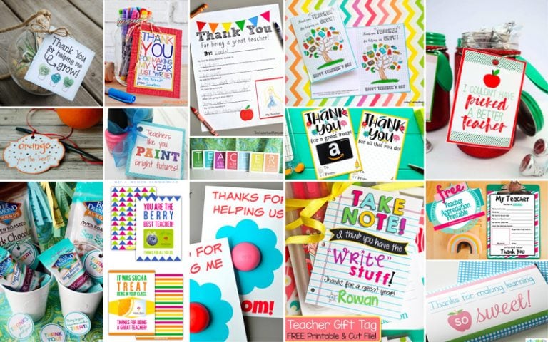 "Teacher Appreciation Printables" in PDF format
