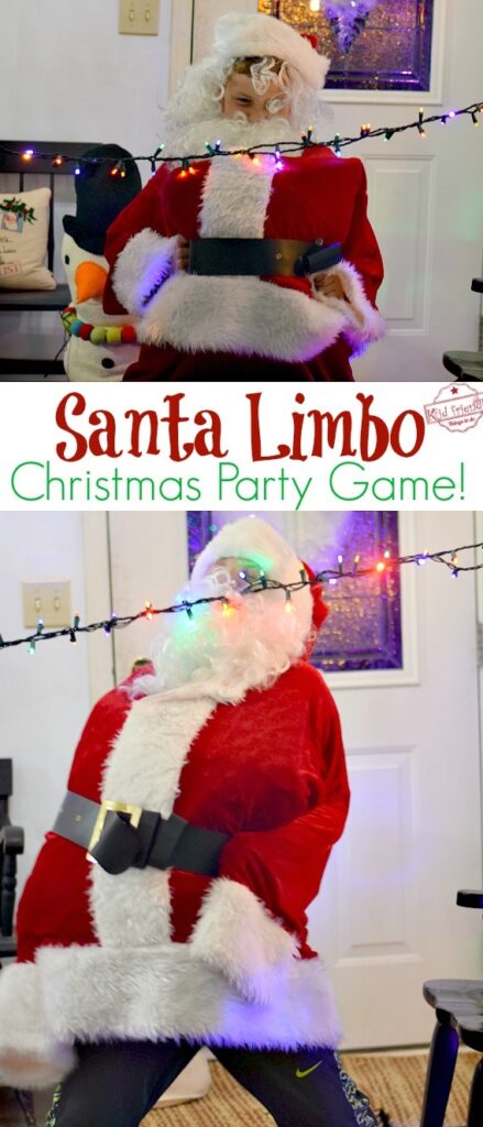 A fun and festive game of Santa Limbo at a Christmas party