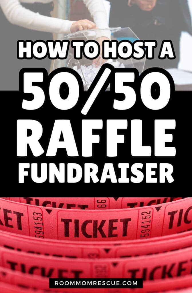 a 50-50 raffle fundraiser ticket