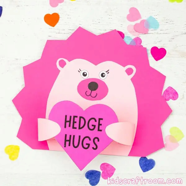 hedgehog valentine card