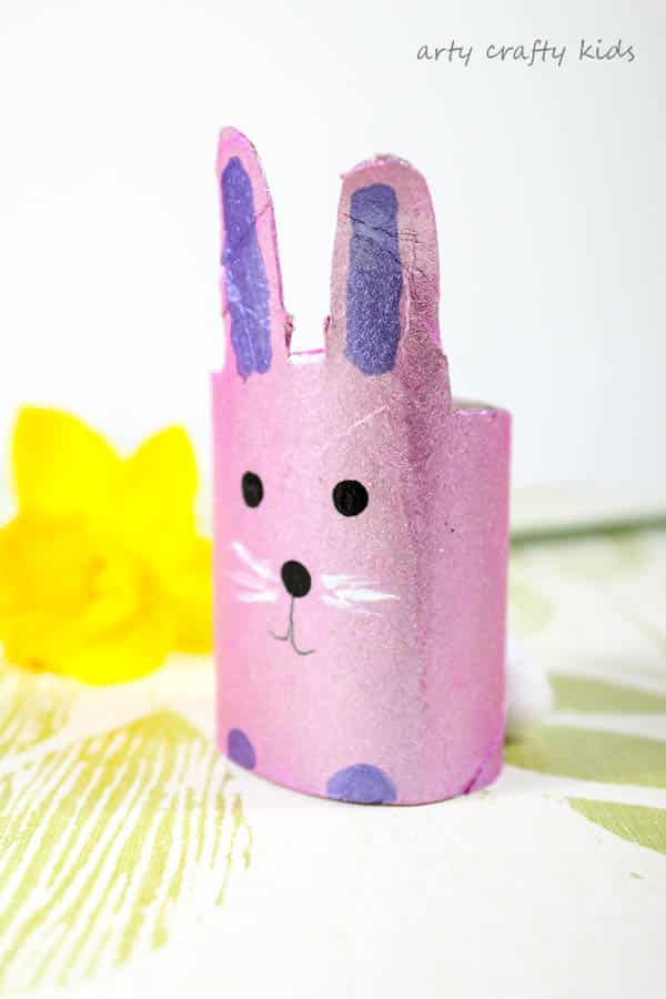 Easy Cardboard Tube Easter Bunny Craft