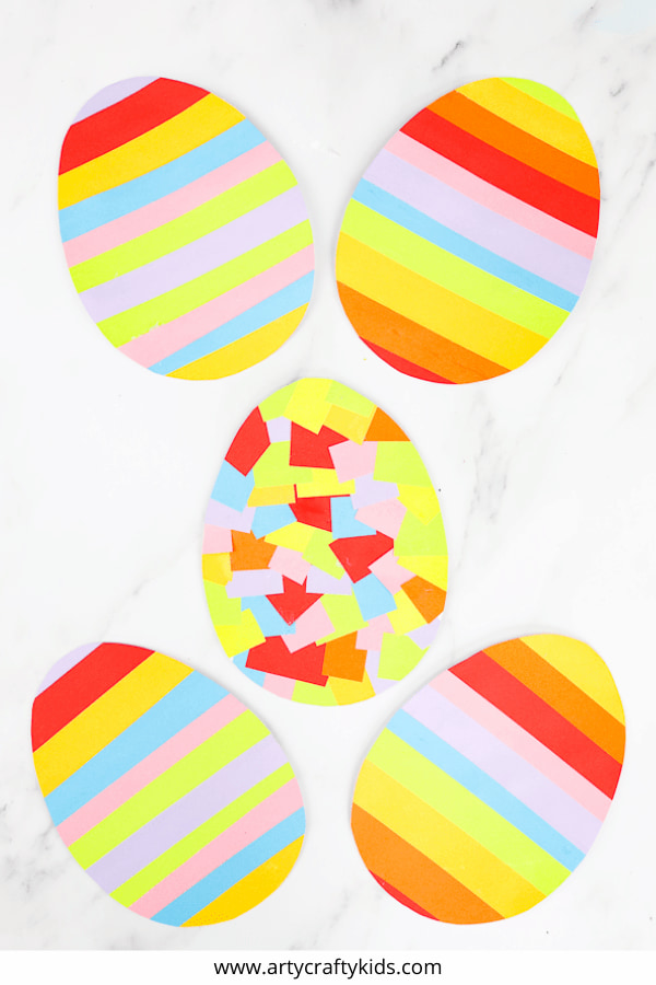 Easy Rainbow Easter Egg Craft