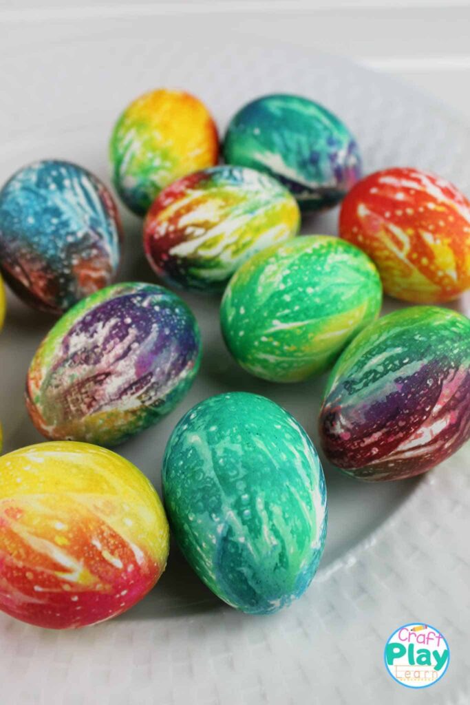 Beautiful Tie Dye Easter Eggs craft
