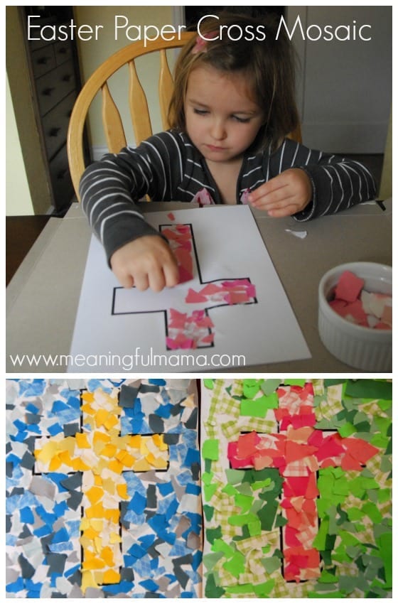 Mosaic Cross Craft For Easter