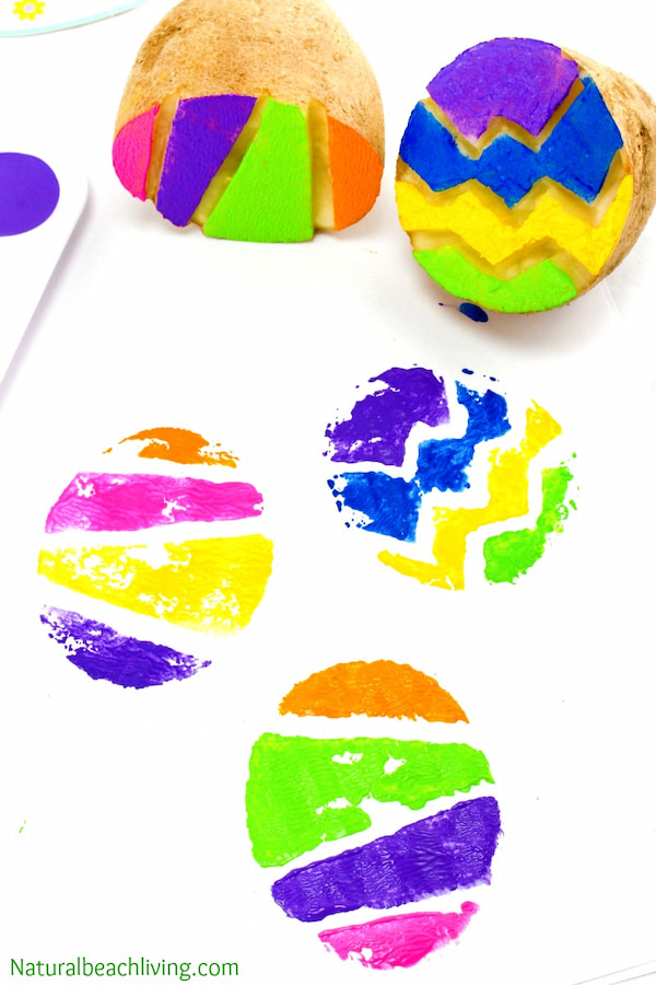 Easter Egg Potato Stamp craft