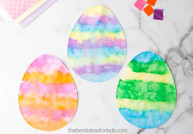 Bleeding Tissue Paper Easter Eggs
