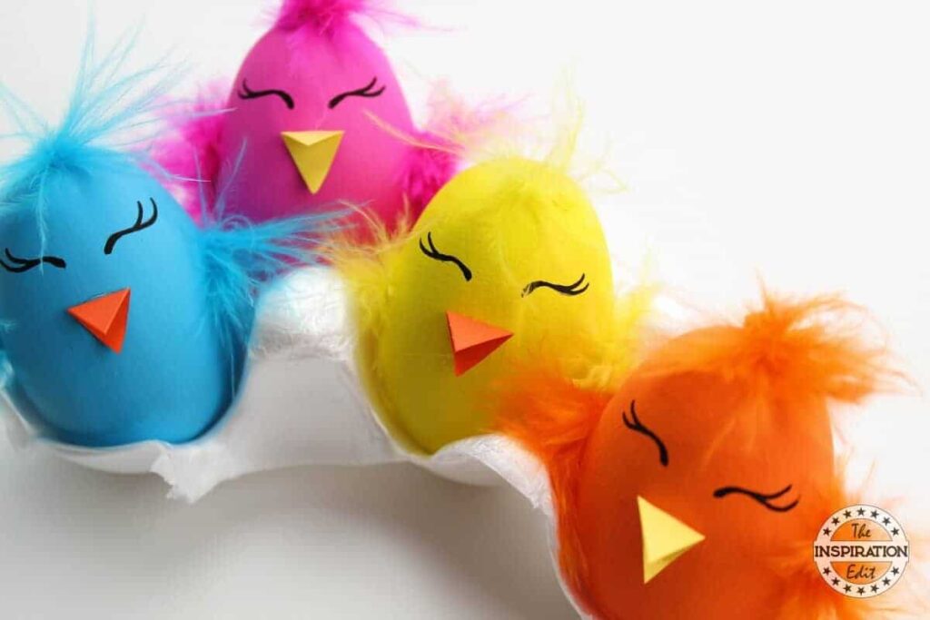 Funky Easter Chick Eggs craft