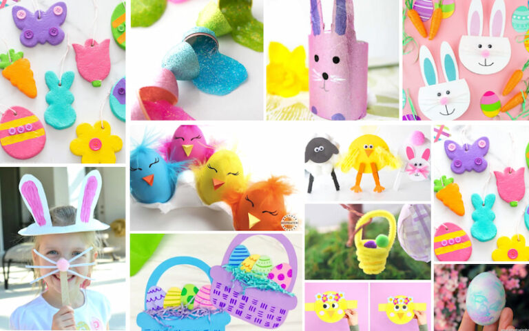Colorful collection of Easter crafts for kids